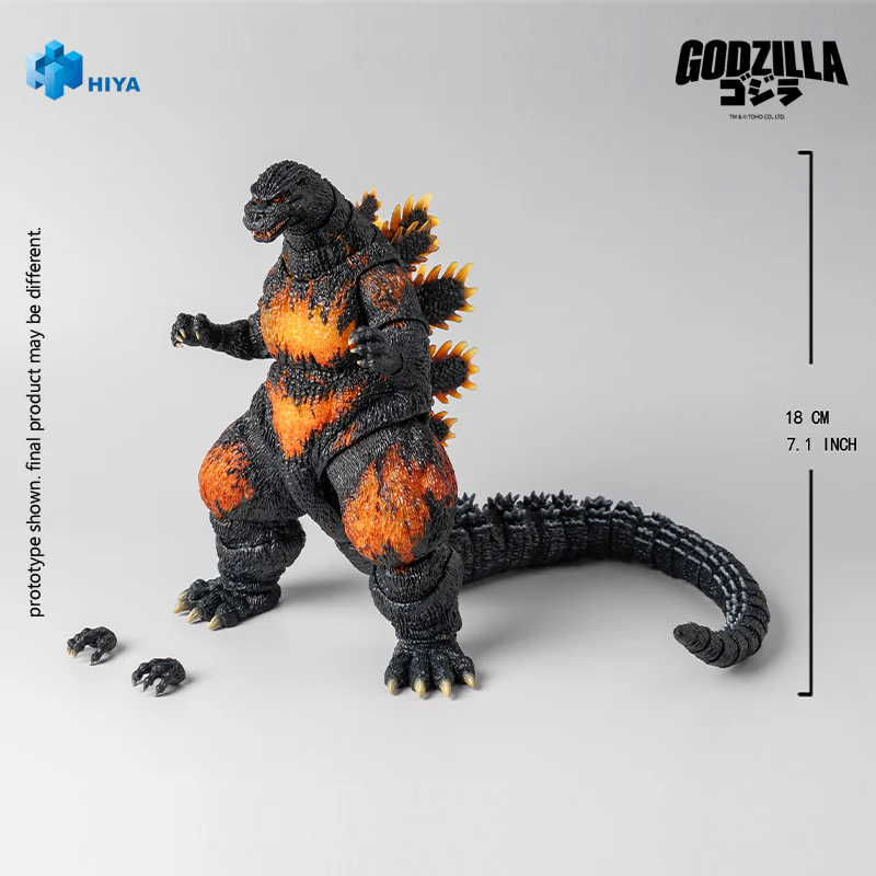 HIYA Exquisite Basic Series  None Scale 7 Inch Godzilla vs. Destoroyah 1995 Burning Godzilla Action Figure - Image 10