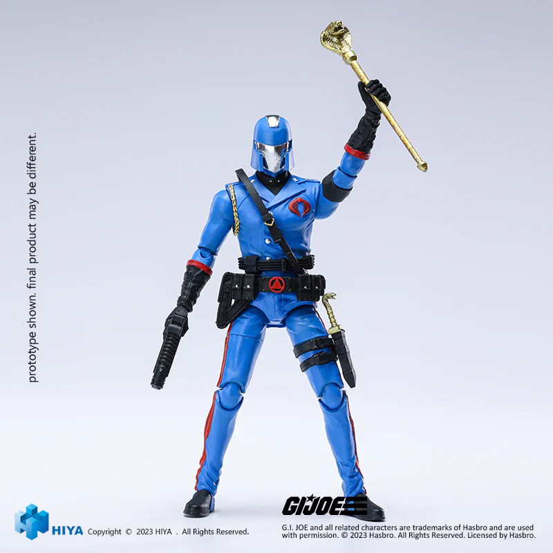 HIYA Exquisite Mini Series 1/18 Scale 4 Inch G.I.Joe Cobra Commander Action Figure - Image 9