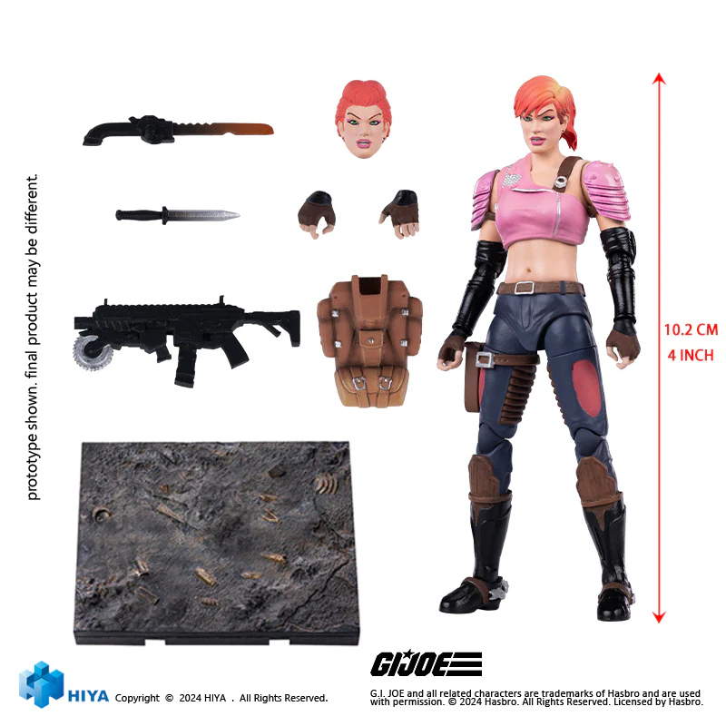 HIYA Exquisite Mini Series 1/18 Scale 4 Inch G.I.Joe Zarana Action Figure - Image 6