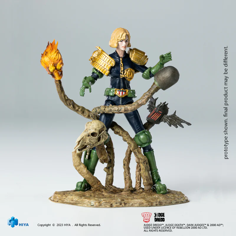 HIYA Exquisite Mini Series 1/18 Scale 4 Inch JUDGE DREDD Judge Anderson VS The Dark Judges  Action Figure - Image 9