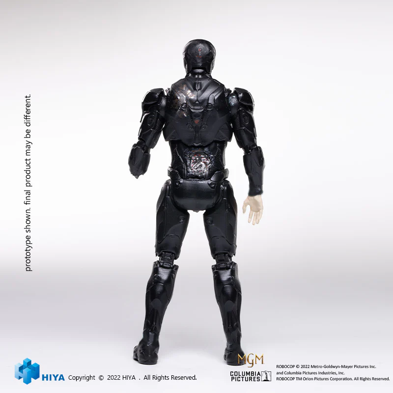 HIYA Exquisite Mini Series 1/18 Scale 4 Inch ROBOCOP 2014 - Battle Damage ROBOCOP Action Figure - Image 5