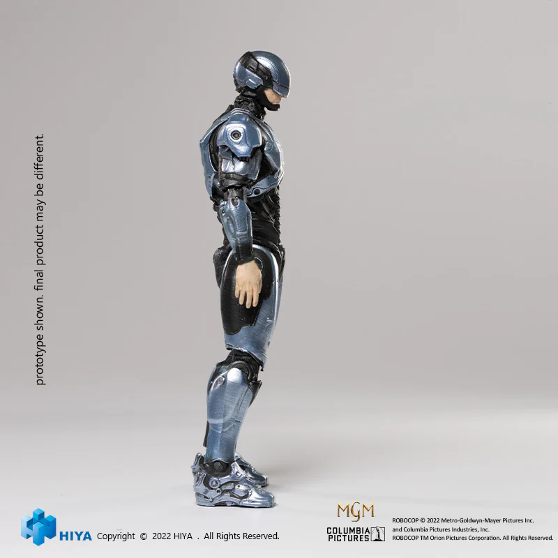 HIYA Exquisite Mini Series 1/18 Scale 4 Inch ROBOCOP 2014 ROBOCOP SILVER Action Figure - Image 8