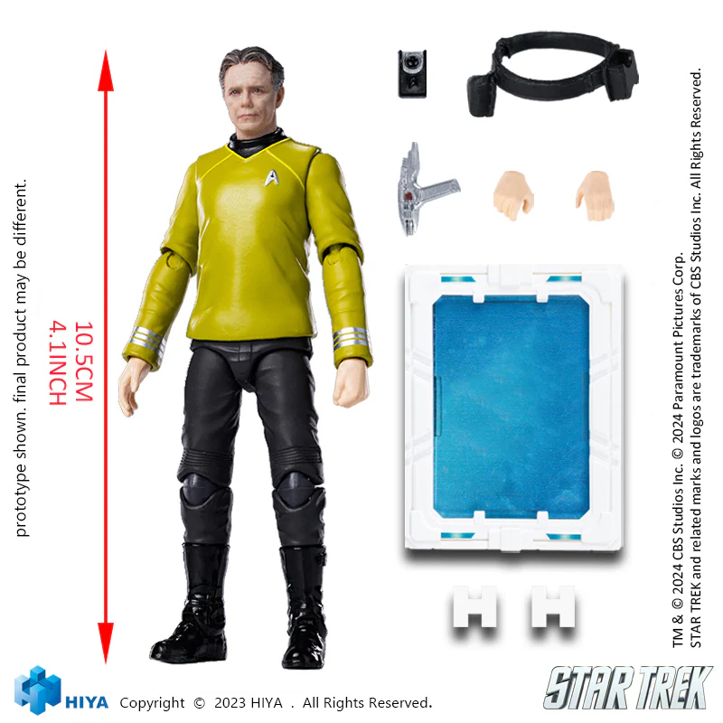 HIYA Exquisite Mini Series 1/18 Scale 4 Inch STAR TREK 2009 Pike Action Figure - Image 7