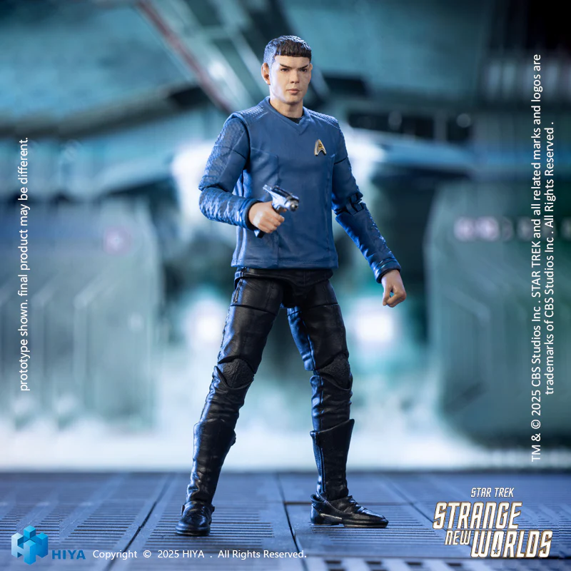 HIYA Exquisite Mini Series 1/18 Scale 4 Inch STAR TREK Strange New Worlds Spock Action Figure - Image 4