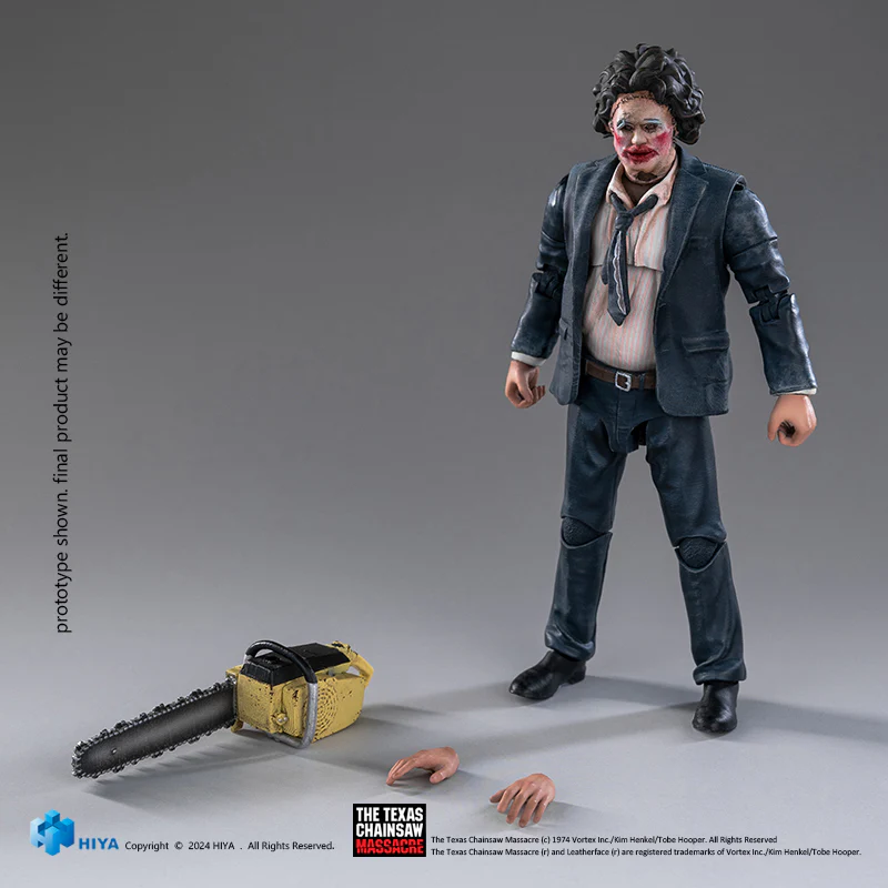 HIYA Exquisite Mini Series 1/18 Scale 4 Inch Texas Chainsaw Massacre 1974 LeatherFace - Pretty Woman Mask Action Figure - Image 9