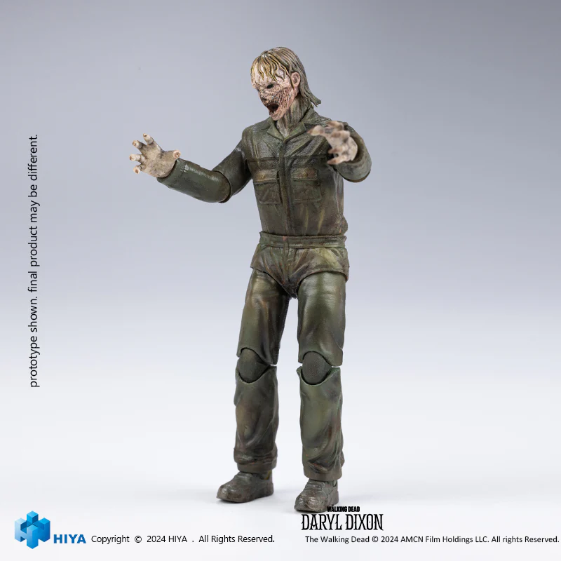 HIYA Exquisite Mini Series 1/18 Scale 4 Inch The Walking Dead  Daryl Dixon Dark Eyes Walker Action Figure - Image 9