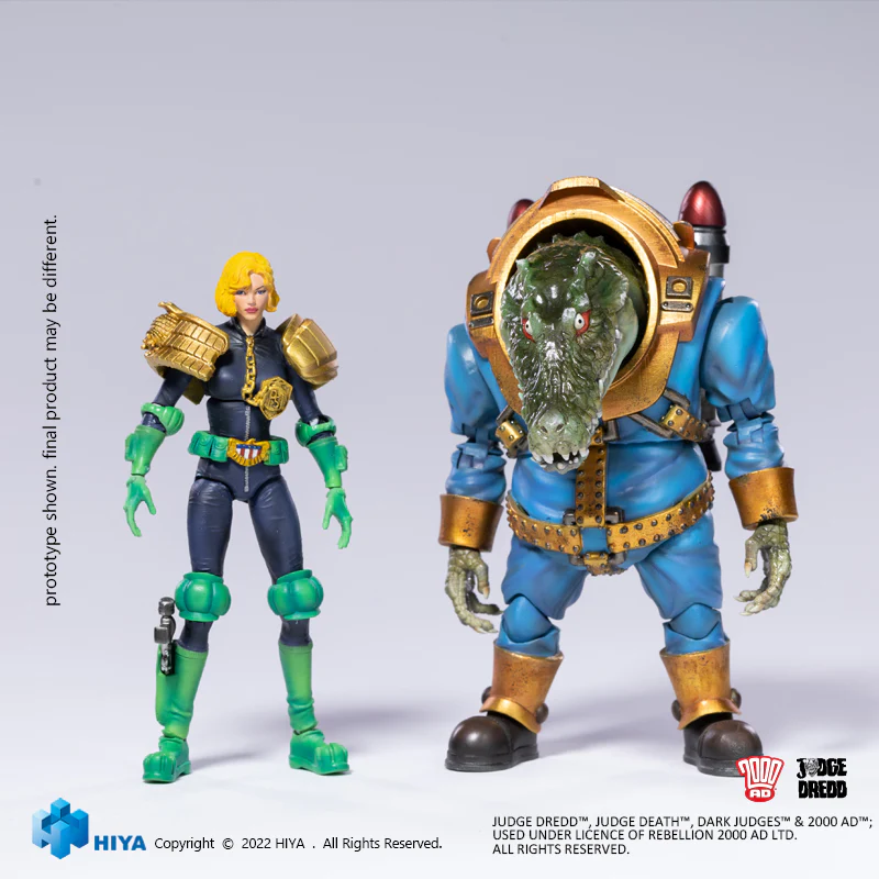 HIYA Exquisite Mini Series 1/18 Scale 5 Inch JUDGE DREDD Klegg Mercenarise Action Figure - Image 8