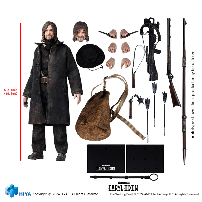 HIYA Exquisite Super Series 1/12 Scale 6 Inch The Walking Dead Daryl Dixon Daryl Action Figure - Image 8