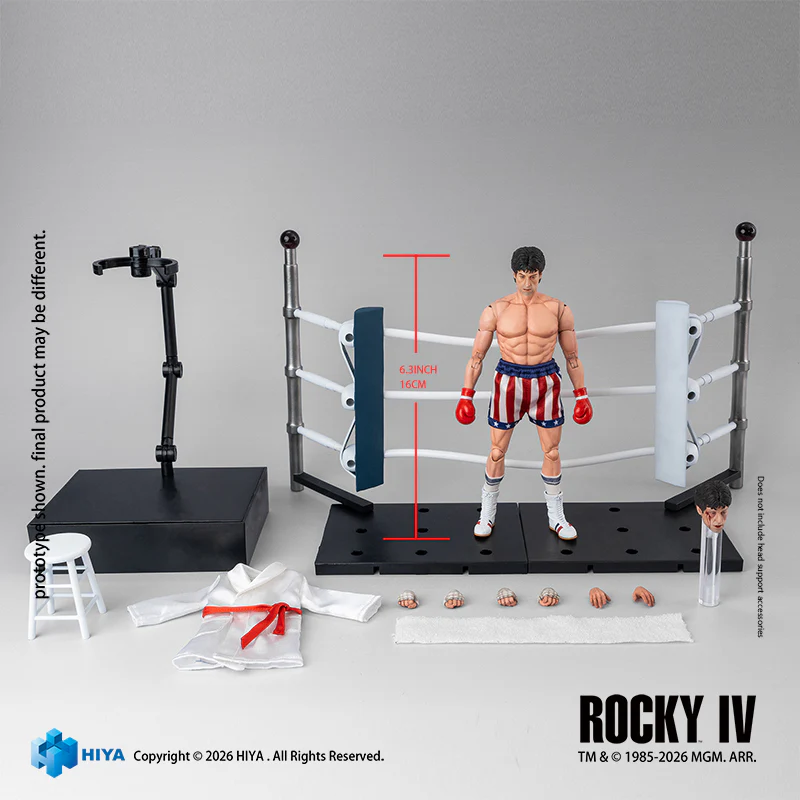 HIYA Exquisite Super Series 1/12 Scale 6.3 Inch Rocky IV Rocky Boxer Version Action Figure - Image 10