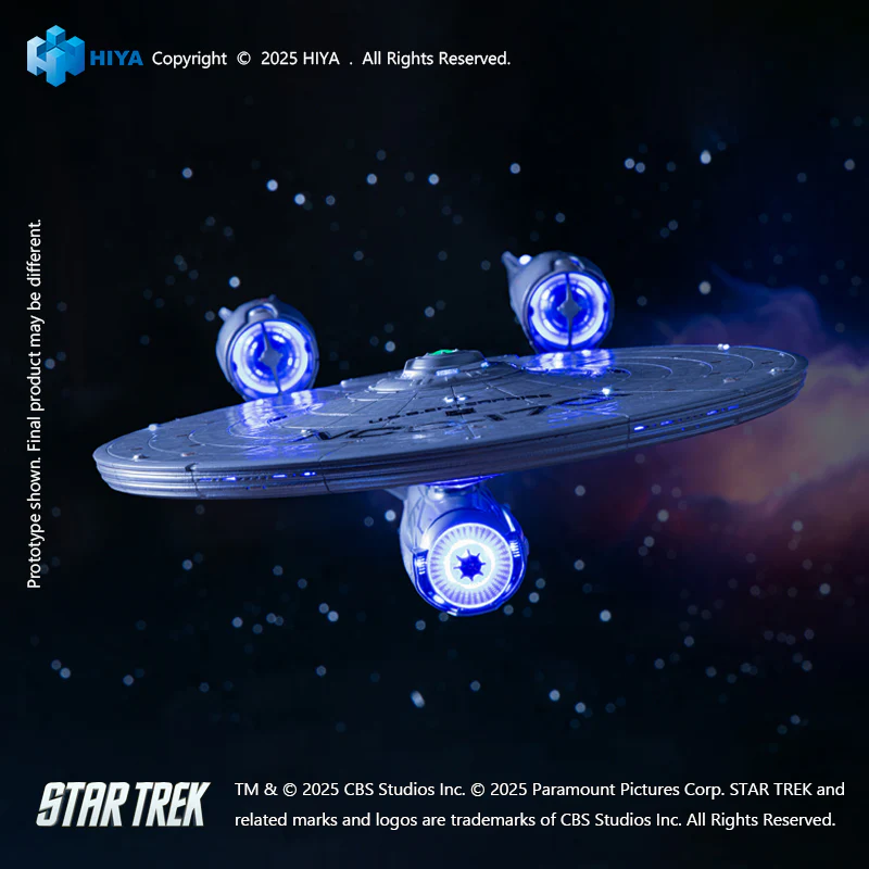 HIYA REPLICAart Series None Scale 15 Inch Star Trek 2009  USS Enterprise NCC-1701 Light Up Starship - Image 3
